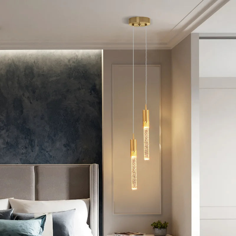 BowLift | Glass Pendant Lamp in Cylindrical Shape - Lustreau