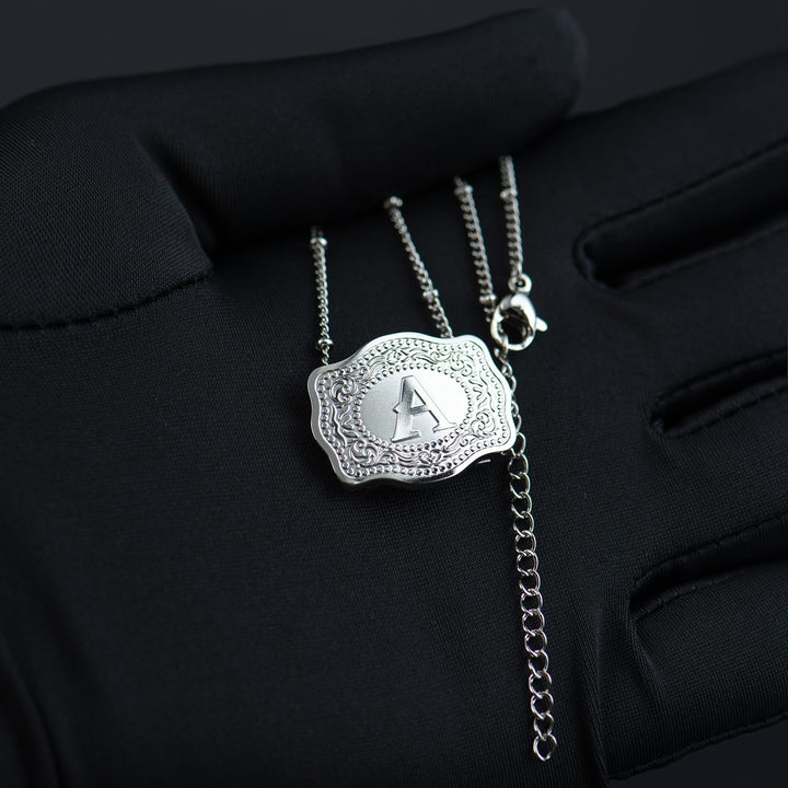 BowLift | Dainty Belt Buckle Letter Initial Necklaces