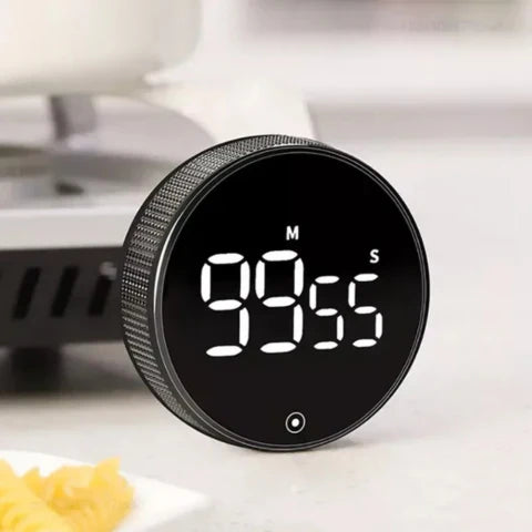 BowLift | SmartTime Kitchen Timer | Easy One-Twist Operation, Large LED Display & Adjustable Alarm for Cooking, Studying & Classroom Use