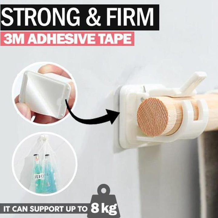 Nail-free Adjustable Rod Bracket Holders (2pcs) | Bowlift