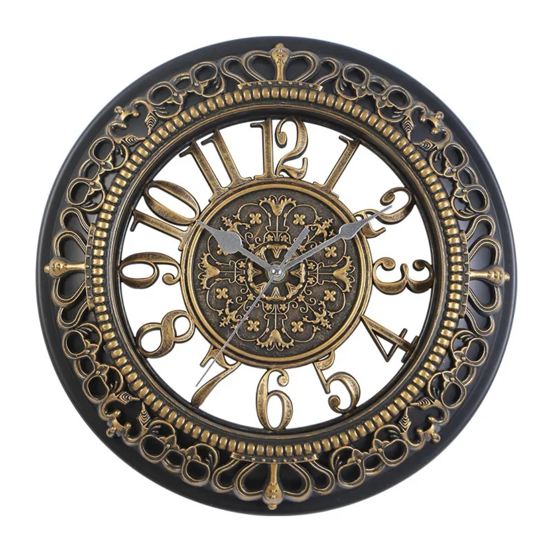 BowLift | Large Wall Clock Black Modern | Elegant Wall Clock