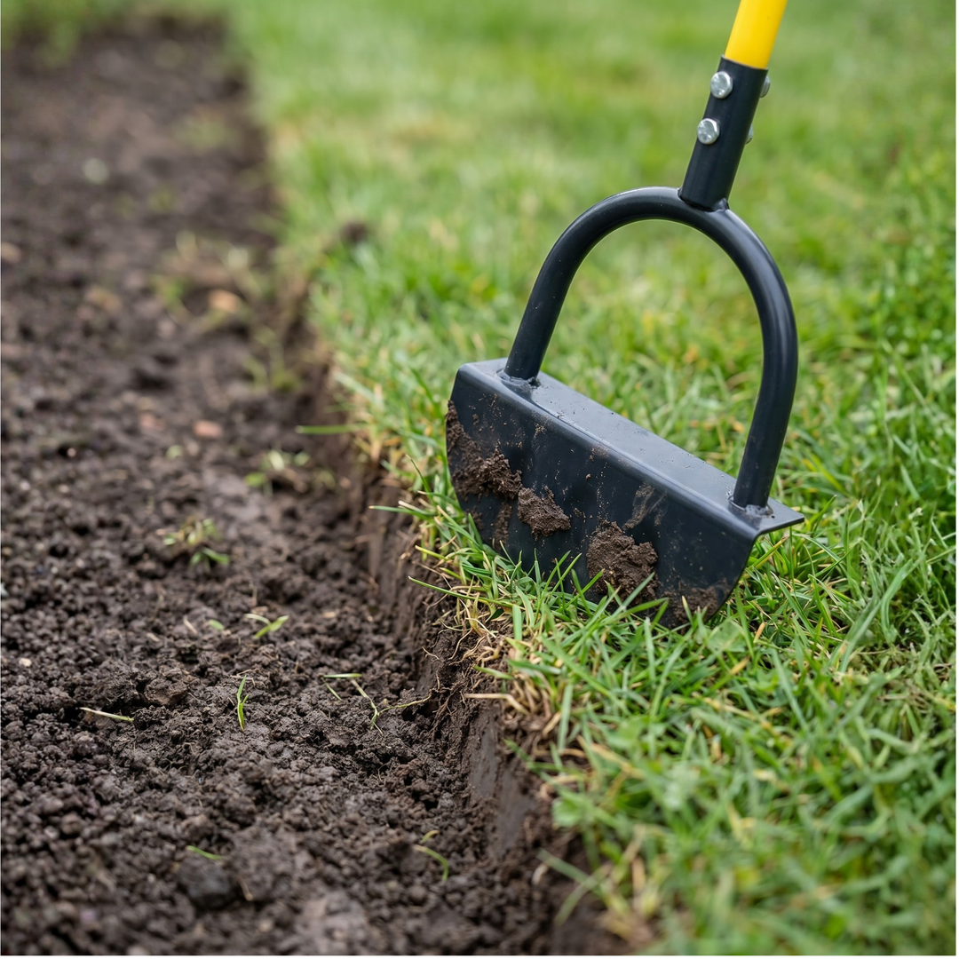 BowLift | EdgeMaster Lawn Edger | Half-Moon Design with Wavy Edge | Manual Tool for Clean Lawn Edges & Beds