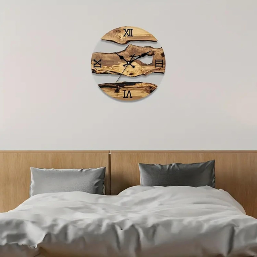 BowLift | Grane | Modern Black Wall Clock 30 cm made of Acrylic