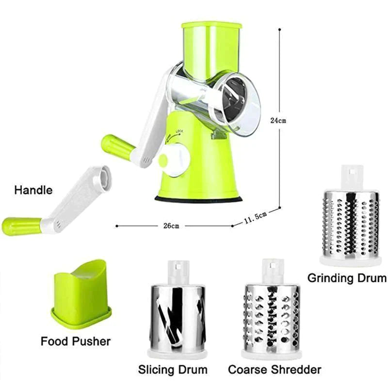 3 in 1 Rotary Cheese Grater Vegetable Slicer | Bowlift