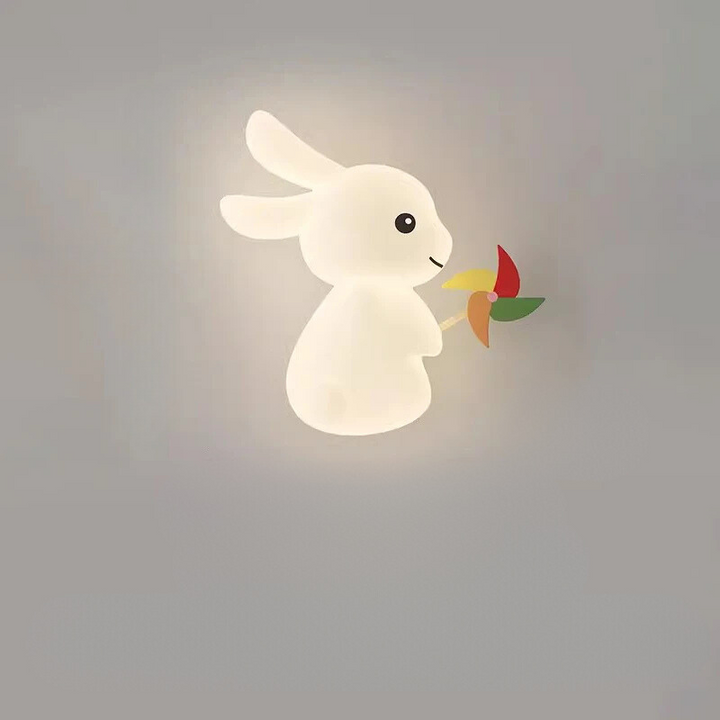 RabbitGlow Lamp - Playful LED Children's Wall Lamp Bowlift