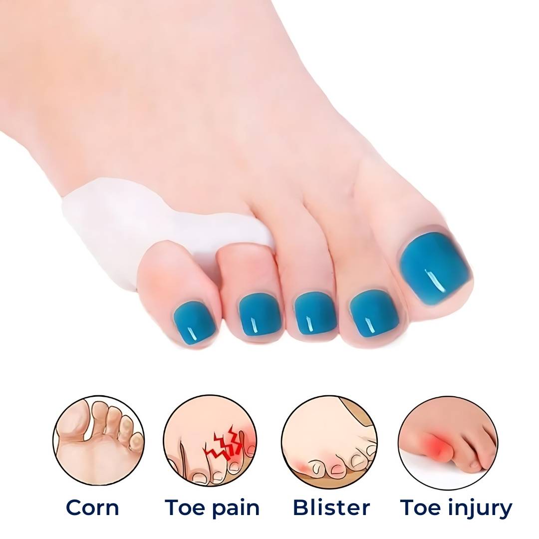 ToeGuard Orthopedic Toe Spacers | Bunionette Corrector - Little Toe Straightener - for Bunions - Hammertoe and Toe Alignment Bowlift