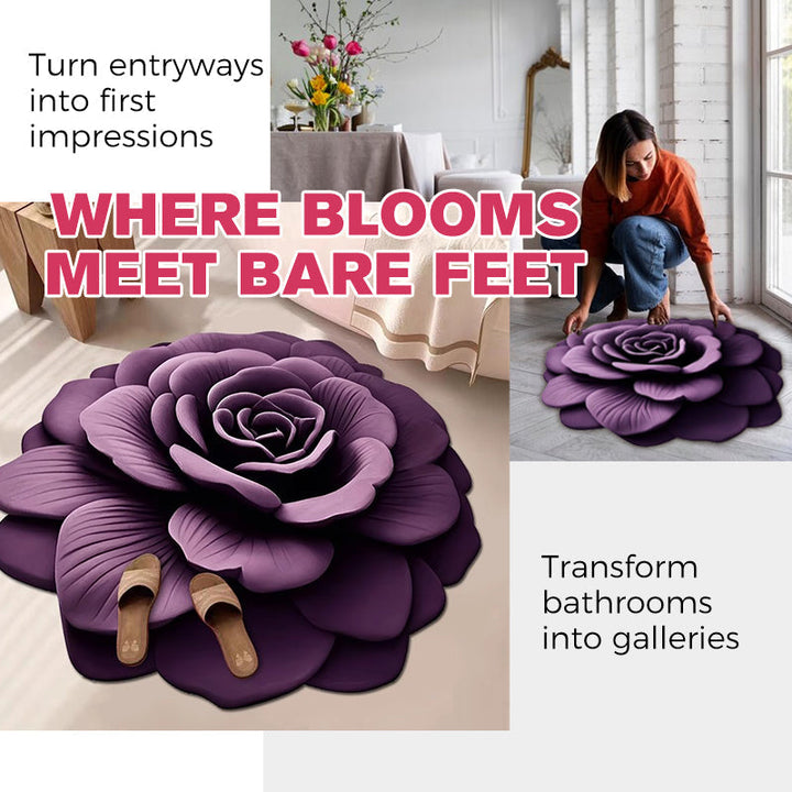 BowLift | FloraLux Elegant Floor Mat | Plush comfort with diatomaceous earth for quick-drying elegance