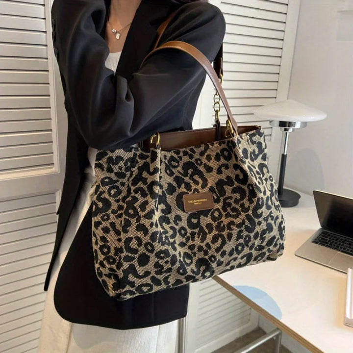 BowLift | Ladies Handbag Leopard Print One Size Faux Leather