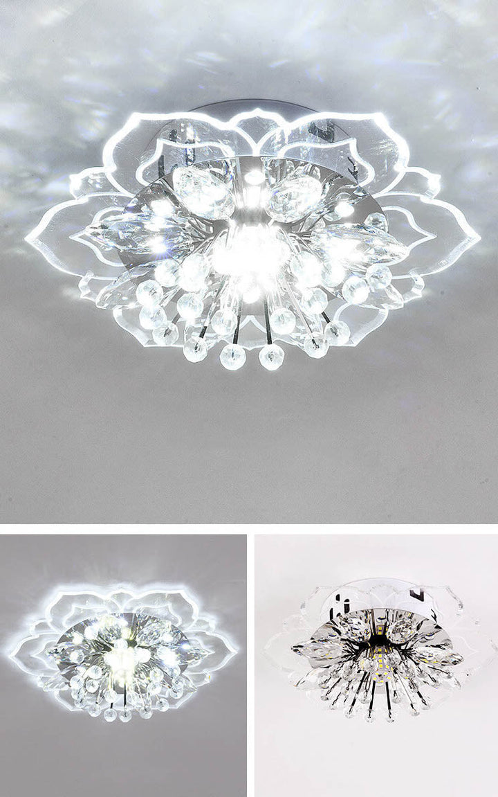 BowLift GlowPetal | LED Crystal Ceiling Light | Flower Shaped, RGB Color Changing & Energy Efficient