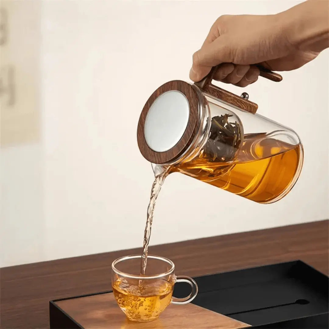 ClearBrew – Elegante Transparante Theepot voor Koffie & Thee Bowlift