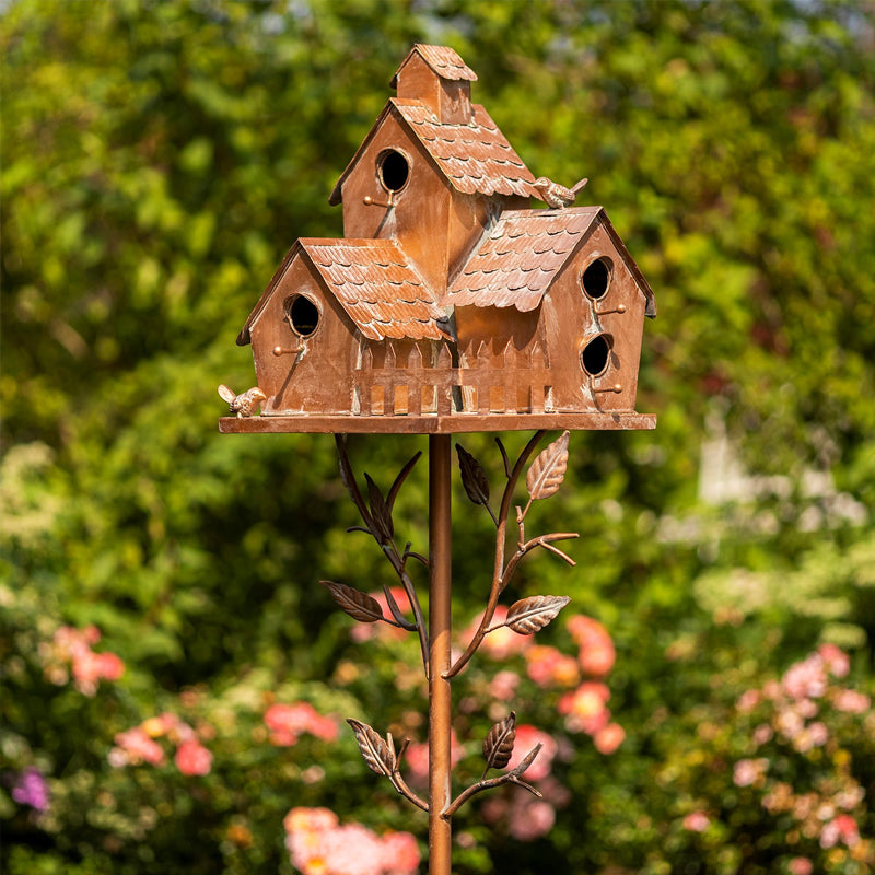 Birdhouse Garden Stakes | Bowlift