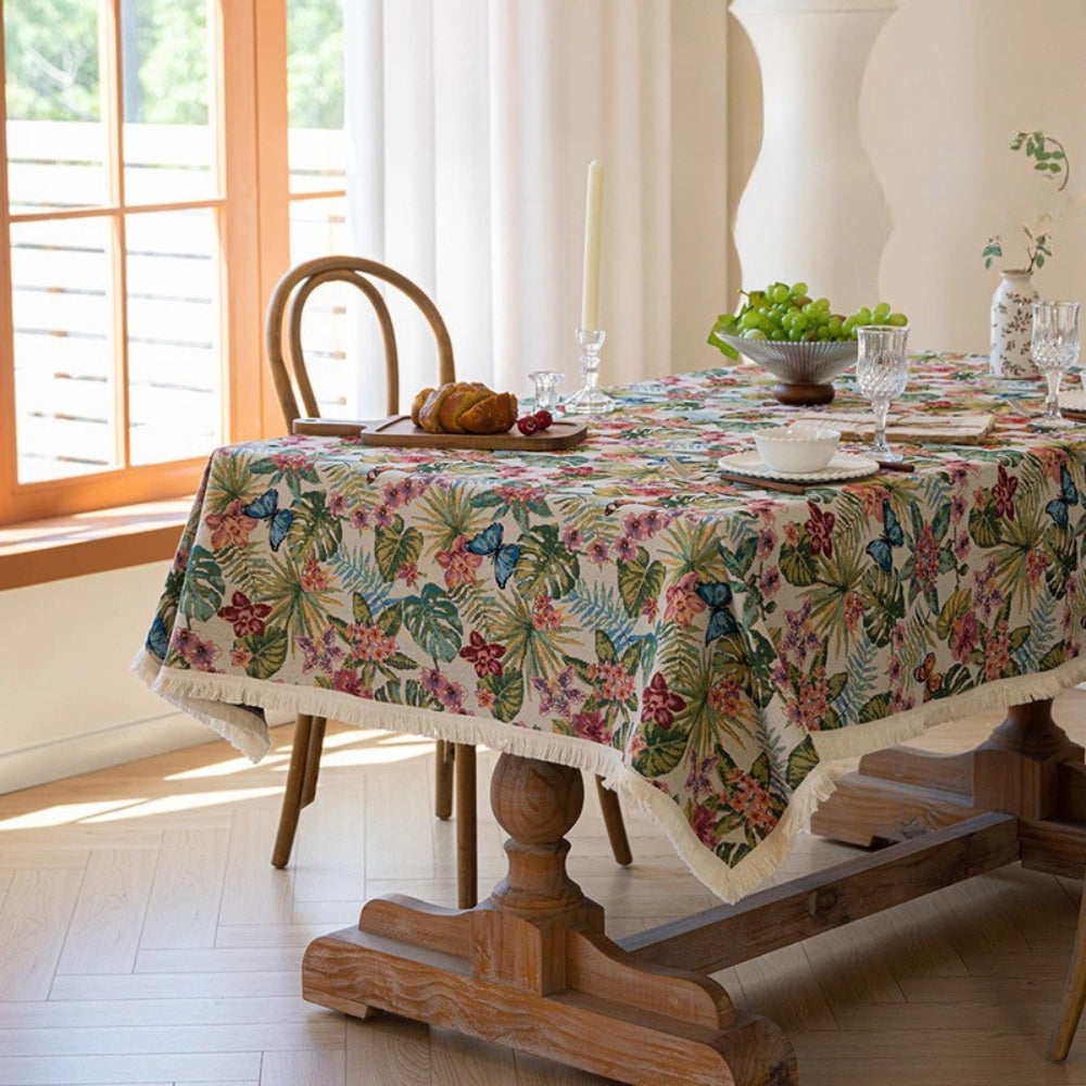 BowLift | Ornate Floral Linen Tablecloth