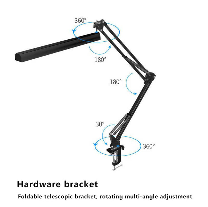 BowLift | LED Foldable Long Arm Clip Eye Protection USB Reading Table Lamp