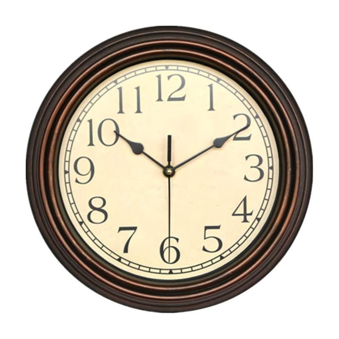 BowLift | Nostga | Large Wooden Wall Clock Retro Eye-catcher 35 cm