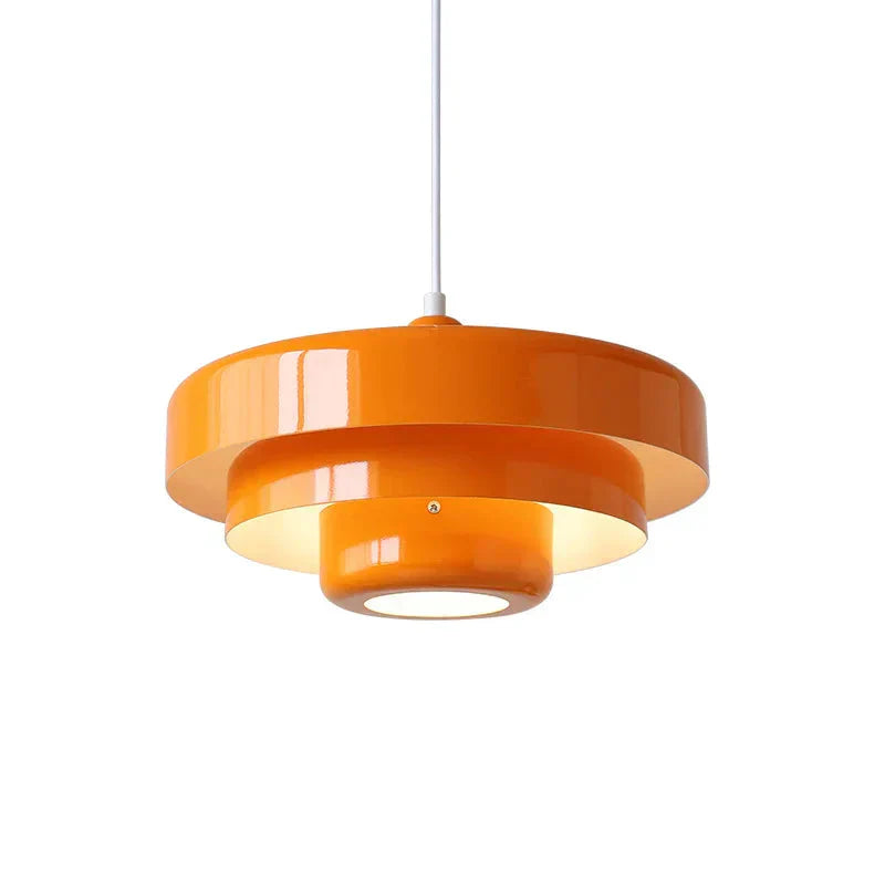 Modern Orange LED Pendant Lamp – Scandinavian Hanging Light for Living Room, Kitchen, and Dining Room | Bowlift
