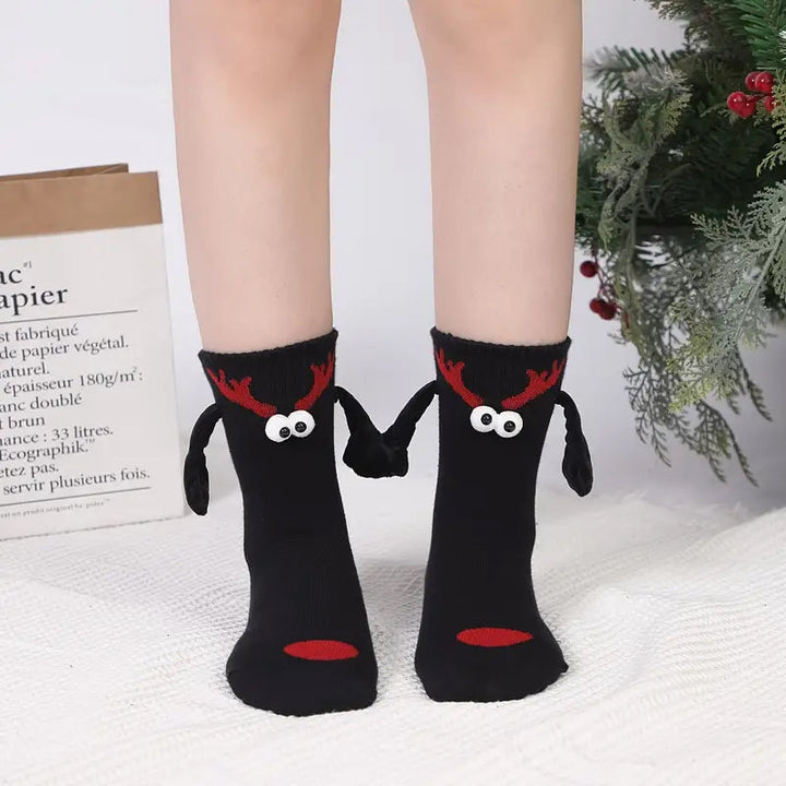 BowLift | Magnetic Socks Winter Edition Couple Hand in Hand Socks