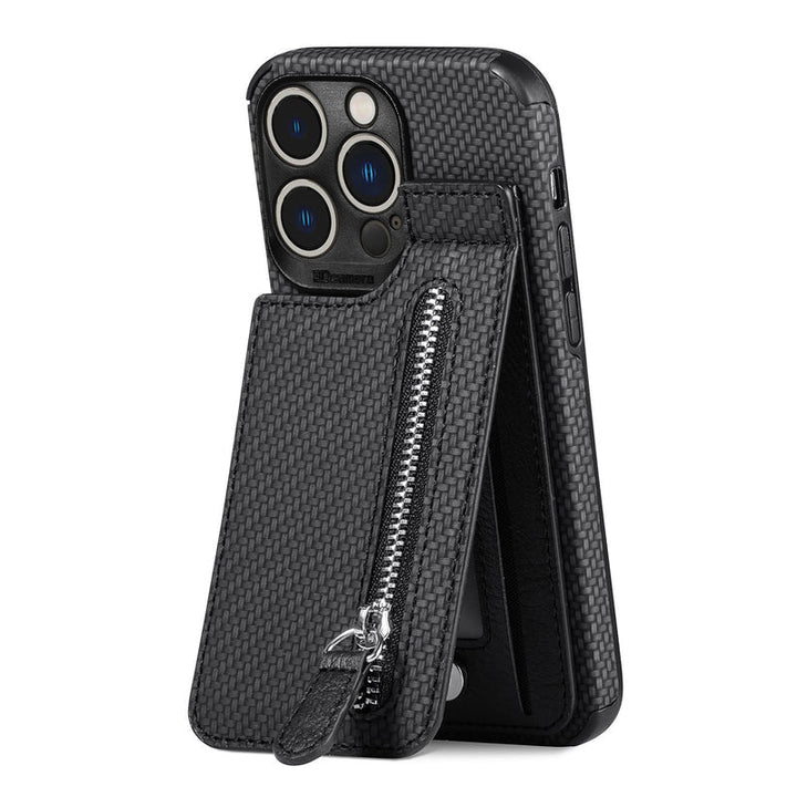 BowLift | Magnetic Zipper Wallet Cover With Credit Card Holder for iPhone
