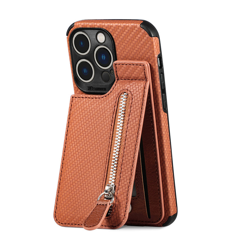 BowLift | Magnetic Zipper Wallet Cover With Credit Card Holder for iPhone