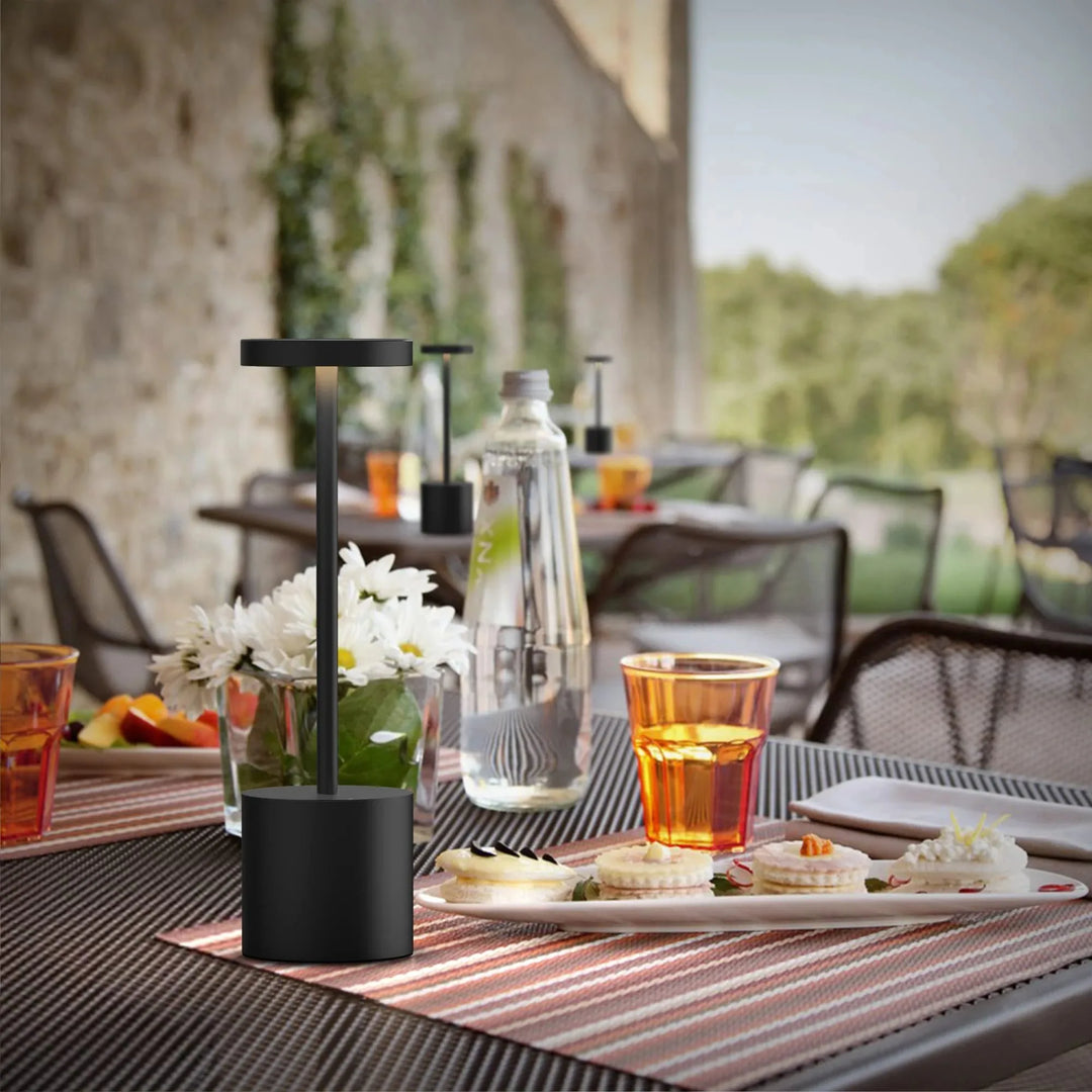 NoirElegance - Modern Black LED Table Lamp Bowlift