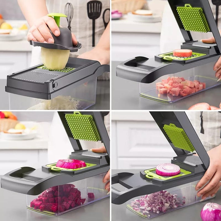 12 in 1 Vegetable Cutter Slicer Grater Chopper Bowlift