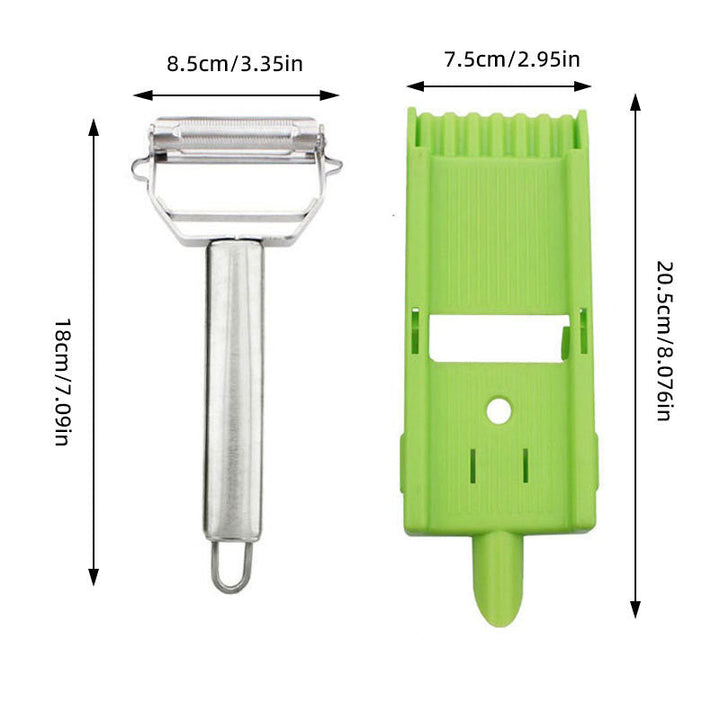 2-in-1 Vegetable Shredder & Slicer, Multi Double Knife Peeler | Bowlift