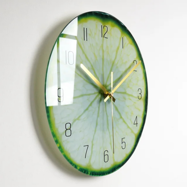 BowLift | Large Wall Clock Modern made of Glass | Elegant Kitchen Clock