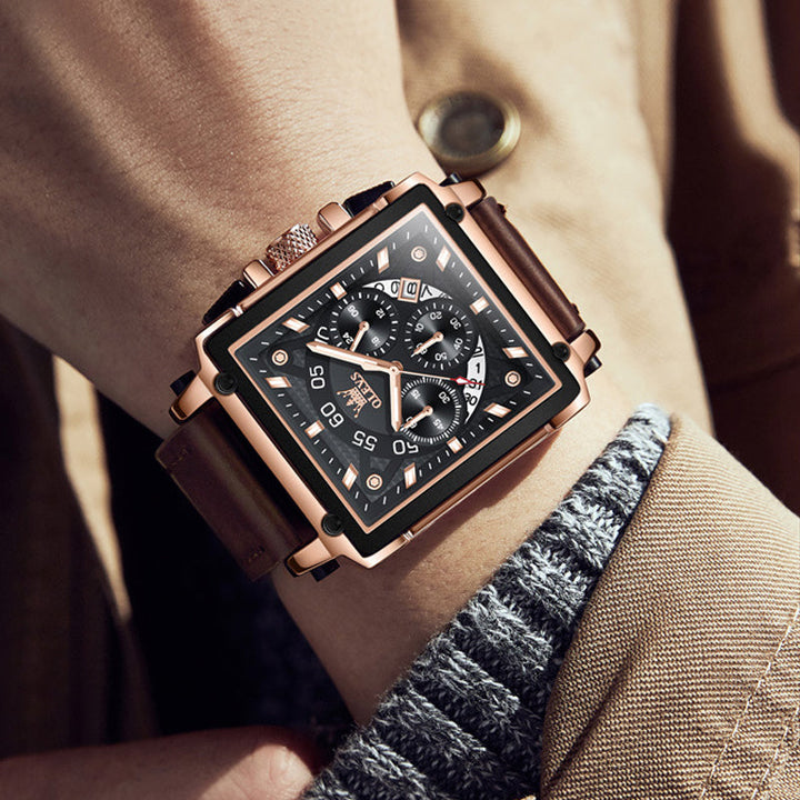 Olevs® Luminous Luxury Square Business Automatic Mechanical Watch | Bowlift