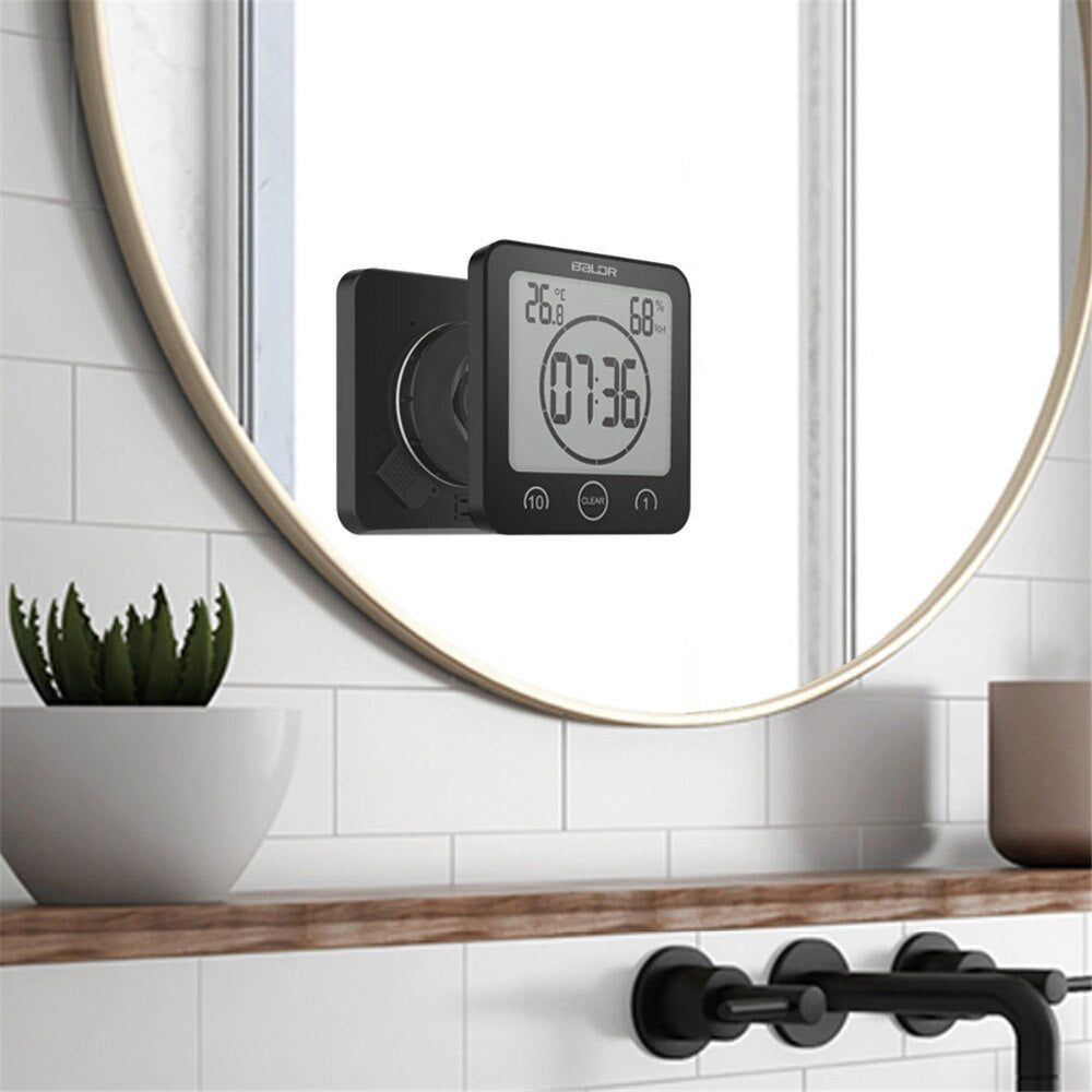 BowLift | Waterproof Digital Shower Clock with Suction Cup Mount - Perfect for Timing Showers & Bathing Activities