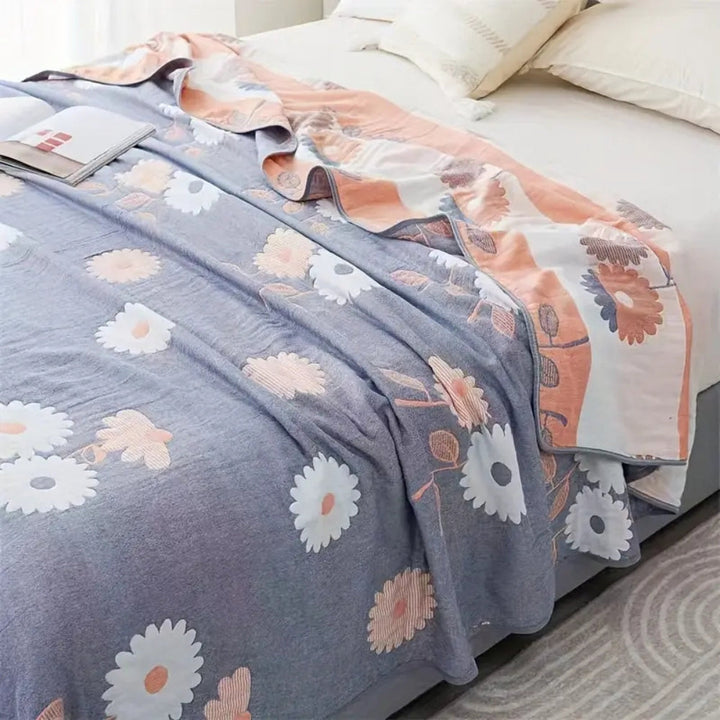 BowLift | Zyphara Reversible Cotton Floral Blanket