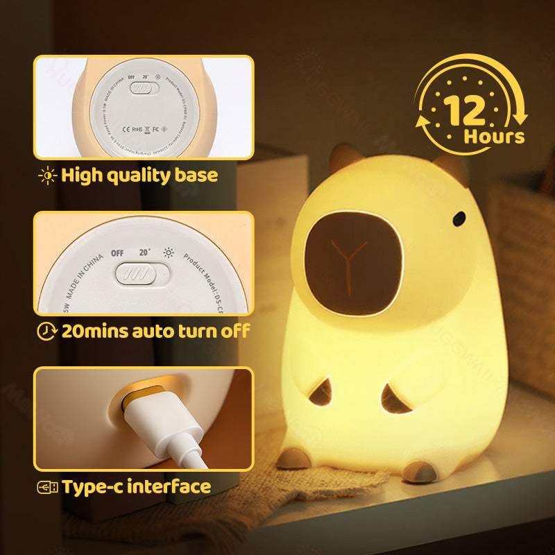 BowLift | SquishBara | Capybara Squishy Night Light Ideal Gift for All Ages