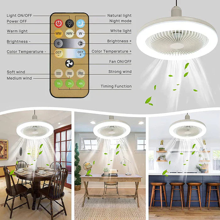 CoolLight Ceiling Fan - Stylish Fan with LED Lighting Bowlift