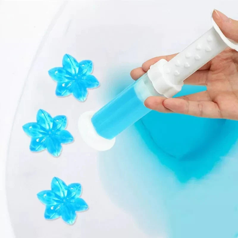 Toilet Freshener Cleaner Gel Flower Stamp Bowlift