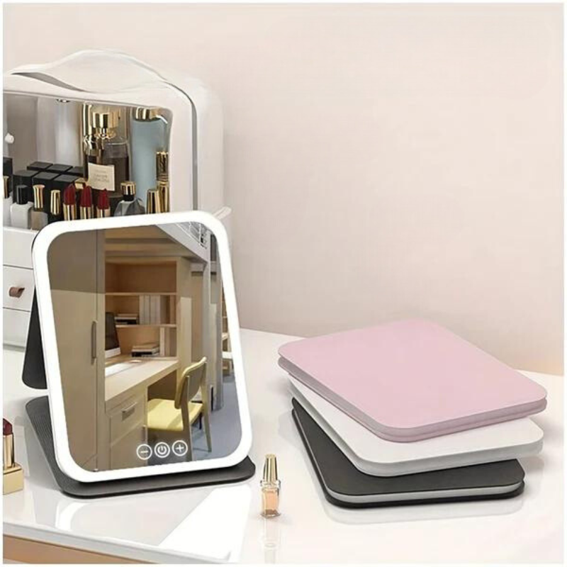 GlowMirror – LED Makeup Mirror with USB Charging Bowlift