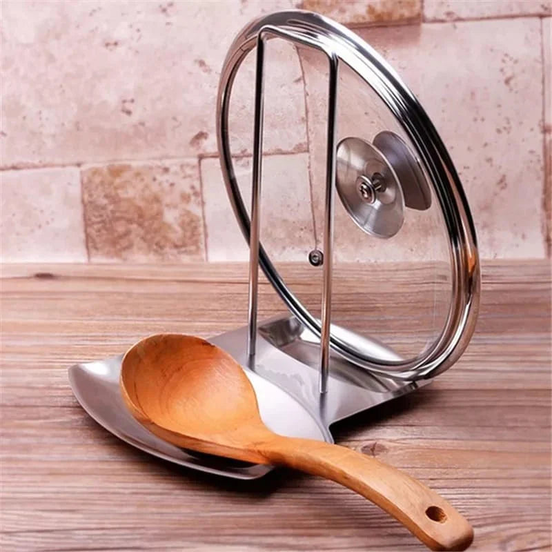 Lid And Spoon Stand Holder Stainless Steel Bowlift