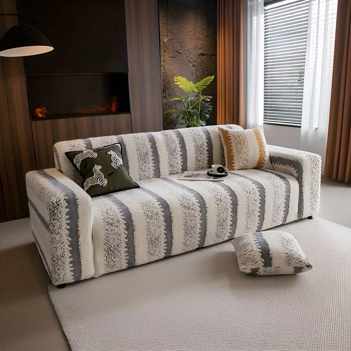 Plush sofa cover (2 pieces) – Soft, warm and decorative | Protects your sofa stylishly | Bowlift