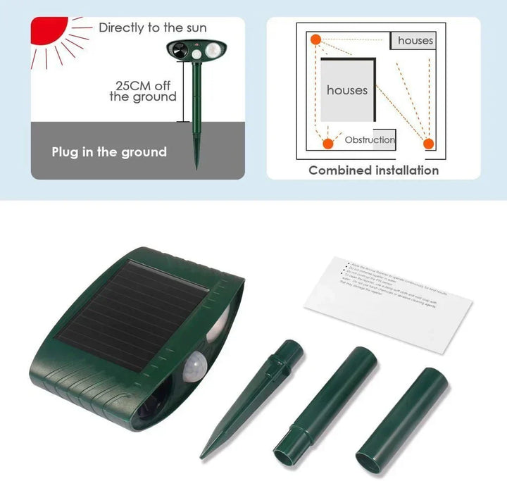 BowLift | Solar-Powered Ultrasonic Deer Repeller - Effective Deer Deterrent for Gardens & Yards in 48 Hours