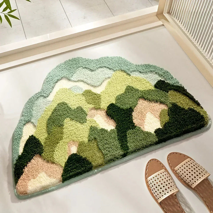 BowLift | Modern Irregular Mountain Forest Flocked Carpet