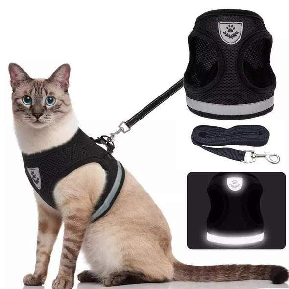 BowLift | Reflective Cat Harness and Leash Set with Adjustable Straps for Safe Night Adventures – Comfortable Fit for Cats and Kittens