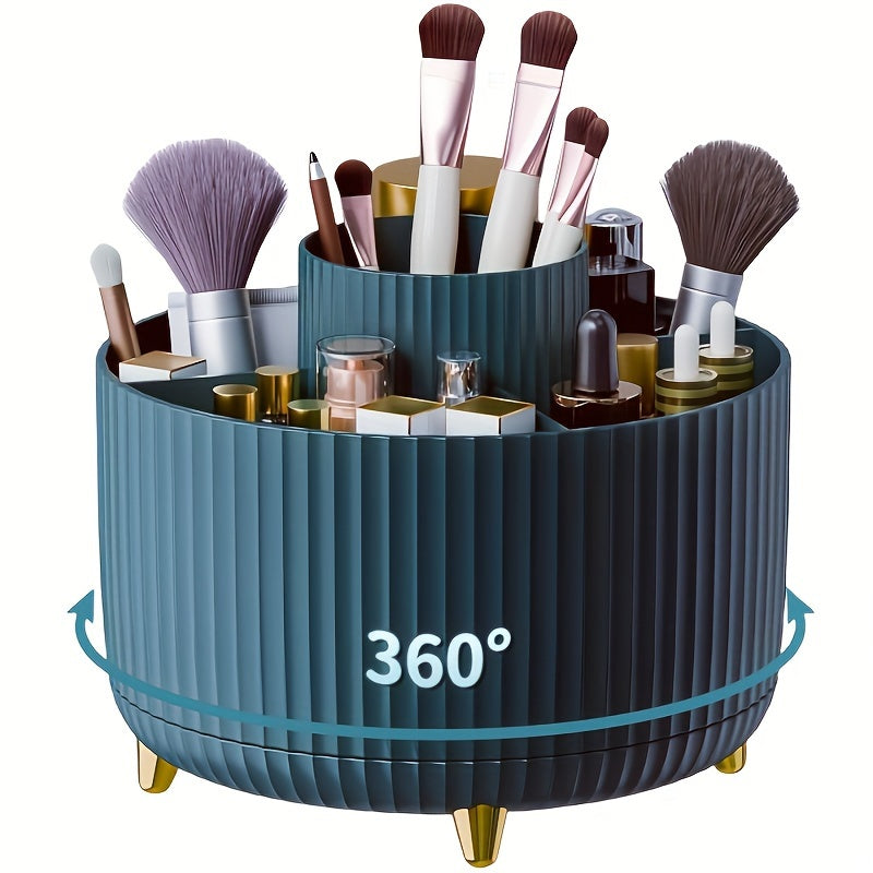 BowLift | GlamSpin – 360° Rotating Makeup & Desk Organiser with 5 Compartments