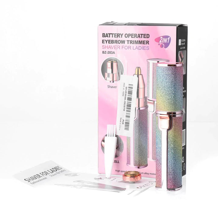 2 in 1 Facial Hair Trimmer with Light Bowlift