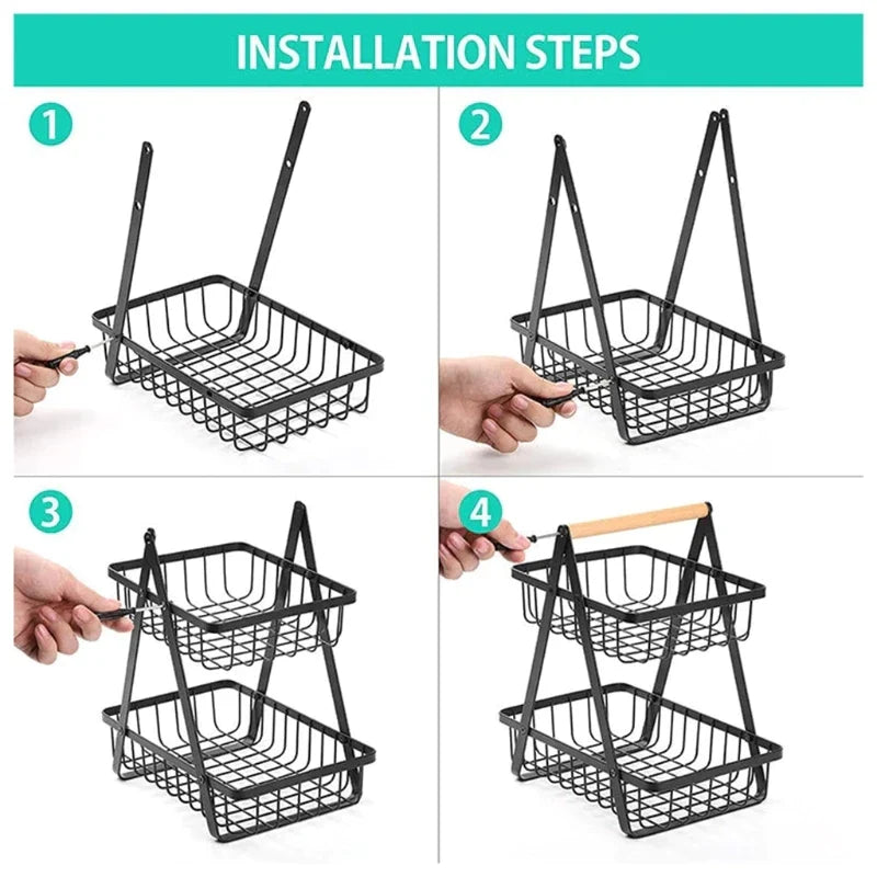 2-TIER METAL FRUIT BASKET Bowlift