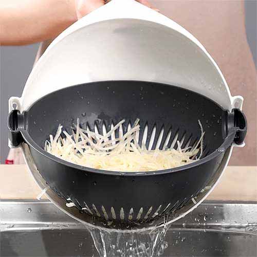 Multi Manual Vegetable Slicer Strainer Bowl Bowlift