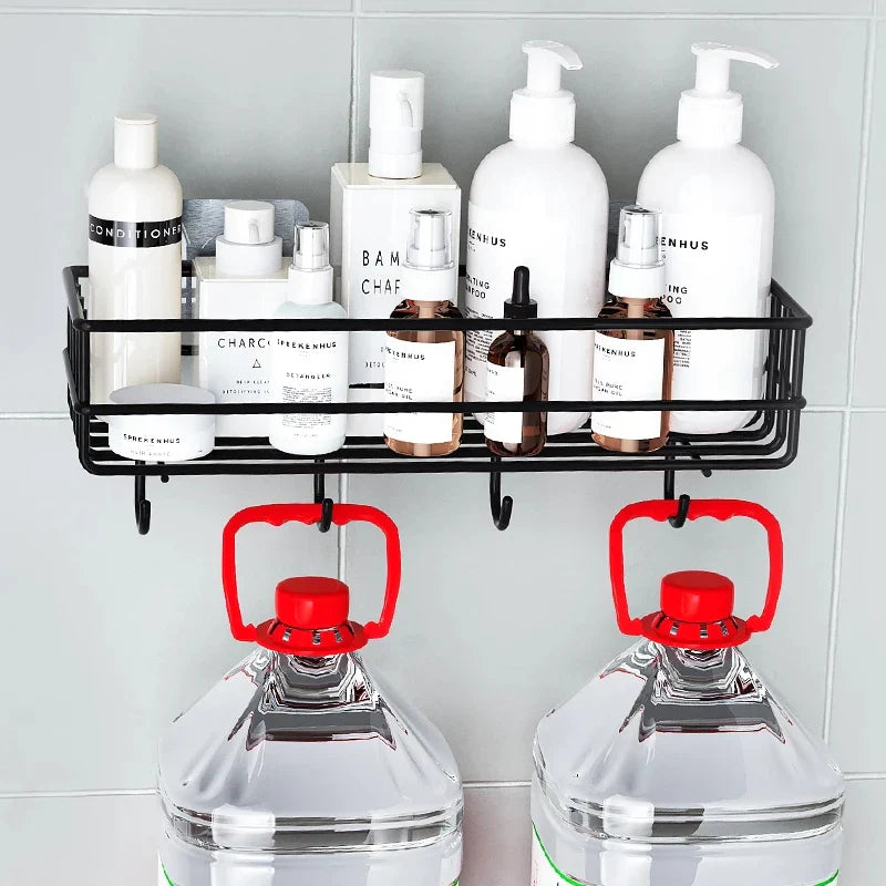 Iron Bathroom Hanging Shelf Wall Mounted Bowlift