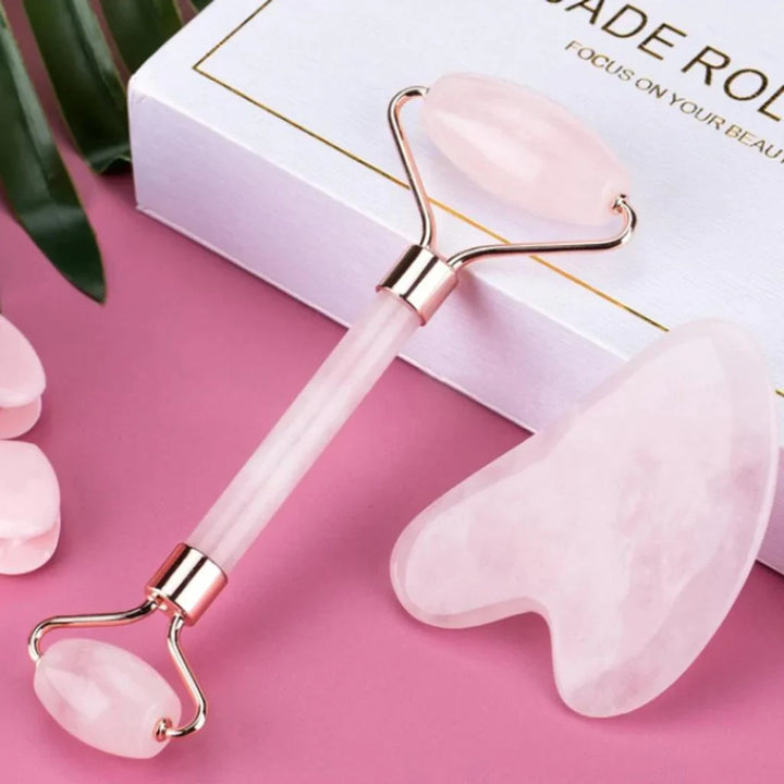 Jade Roller & Gua Sha, Face Roller, Facial Beauty Roller Skin Care Tools, Bowlift