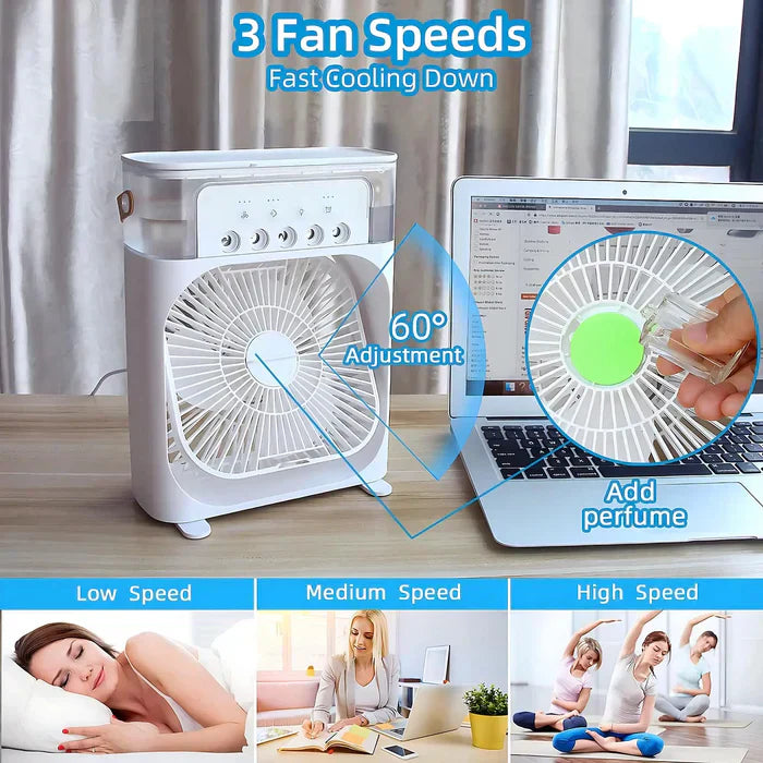 BowLift | 3-in-1 Fan with 7-Colour LED Light - BreezeMaster Pro