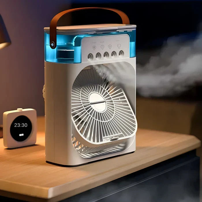 BowLift | 3-in-1 Fan with 7-Colour LED Light - BreezeMaster Pro