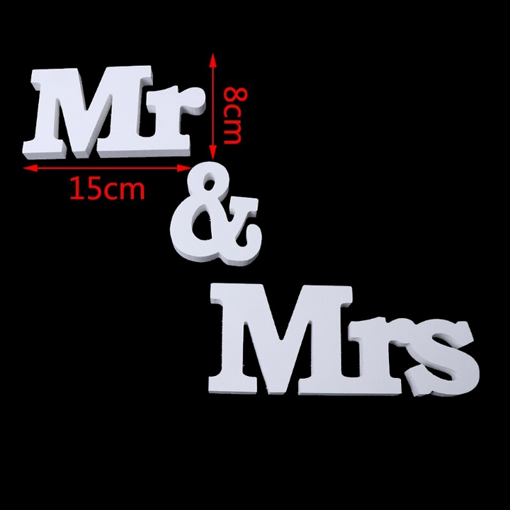 BowLift | Mr & Mrs Wooden Letters for Wedding Decoration