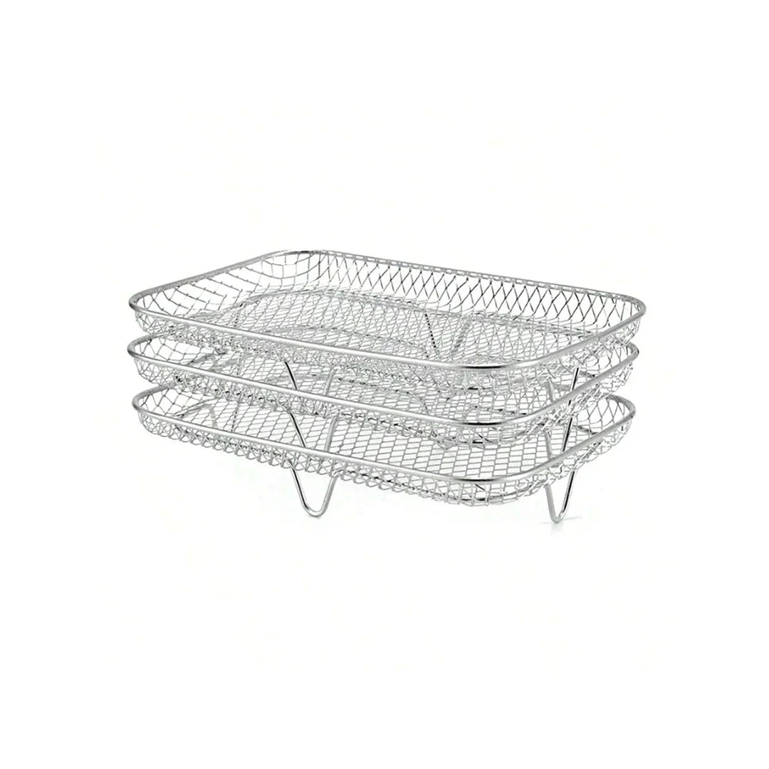 3-Tier Stainless Steel Air Fryer Rack Universal Stackable Accessory | Bowlift