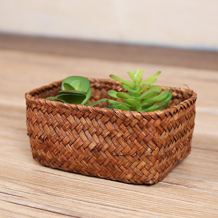 Handcrafted Natural Woven Storage Basket Bowlift