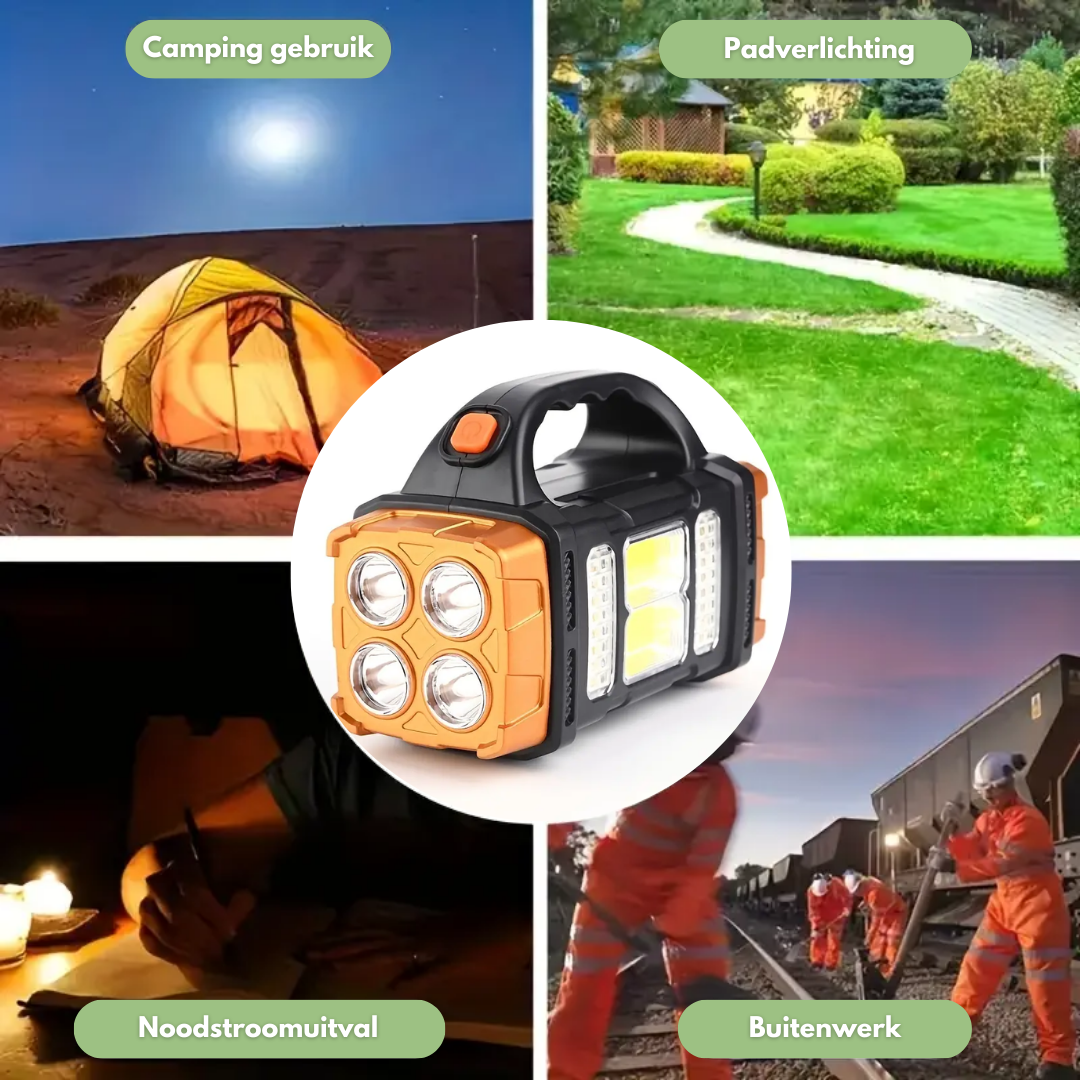 SolarBeam - 3-in-1 Noodlamp met Zonne-energie Bowlift